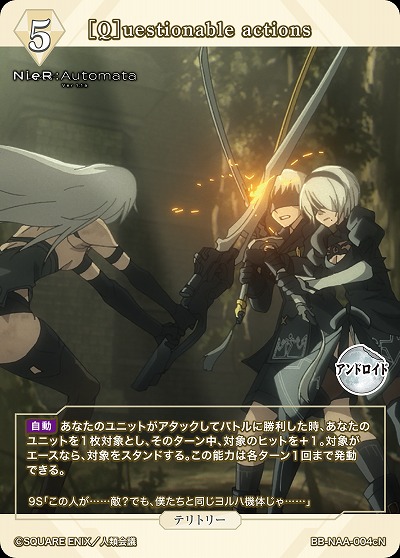 [Q]uestionable actions(A2) 【BB/NAA/004cN】